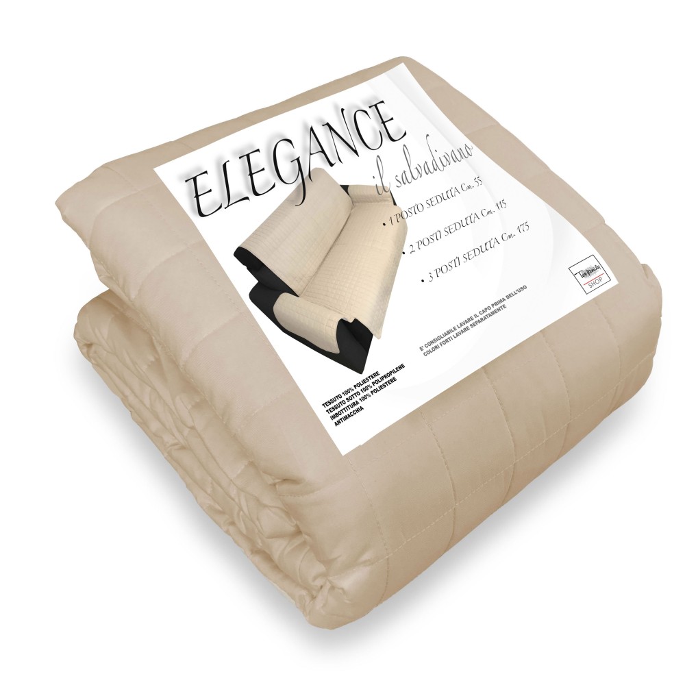 COPRIDIVANO PN SALVADIVANO ELEGANCE PANNA ANTIMACCHIA TRAPUNTATO PIANO LISCIO