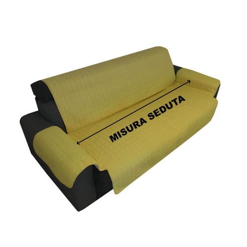 FUNDA DE SOFÁ O PROTECTOR DE SOFÁ ELEGANCE ORO AMARILLO ACOLCHADO RESISTENTE A LAS MANCHAS TAPA LISA