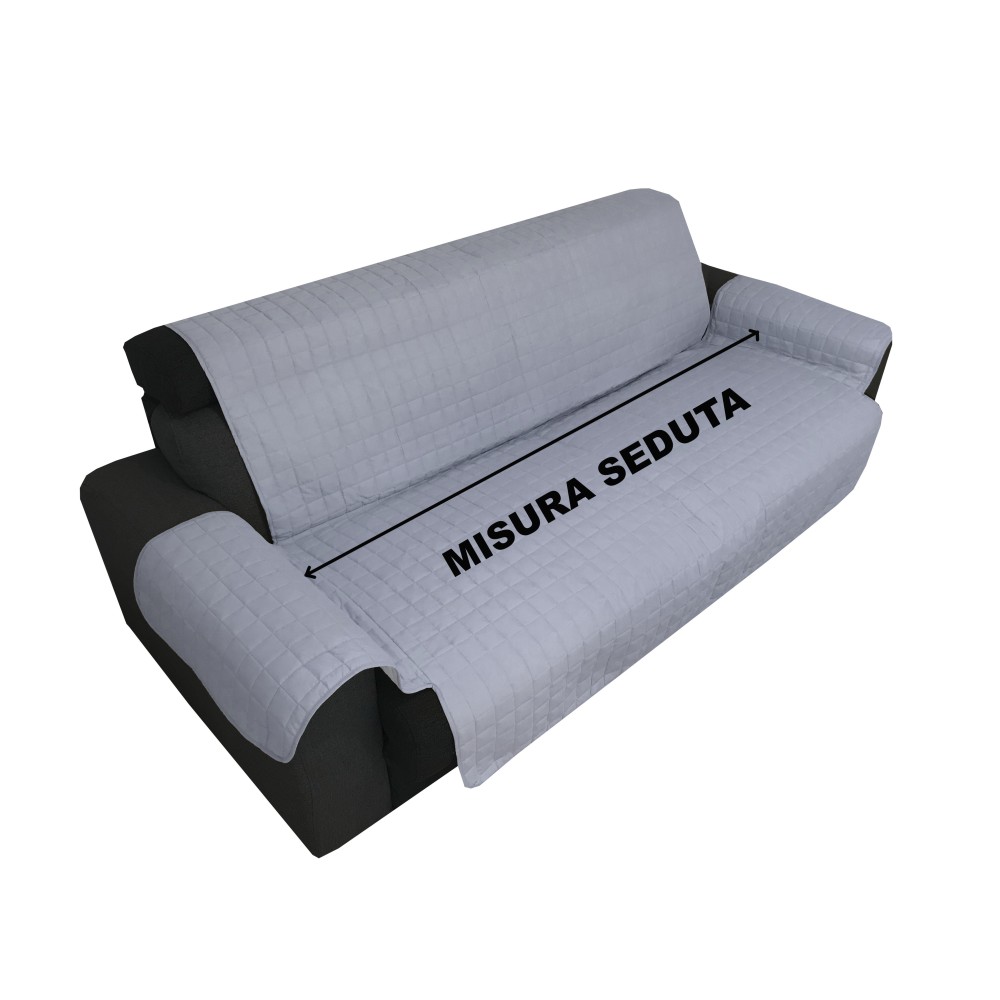FUNDA DE SOFÁ GR PROTECTOR DE SOFÁ ELEGANCE GRIS ACOLCHADO RESISTENTE A LAS MANCHAS TAPA LISA ACOLCHADA
