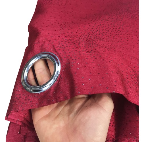 SOLID COLOR DIAMOND BURGUNDY CURTAIN CM. 140X280 PACKED