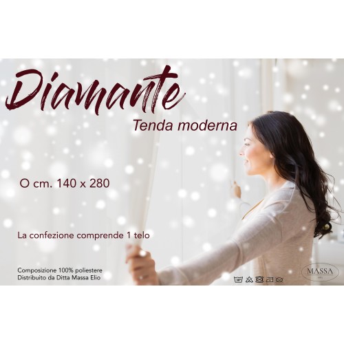 TENDA TINTA UNITA DIAMANTE BORDÒ CM. 140X280 CONFEZIONATA