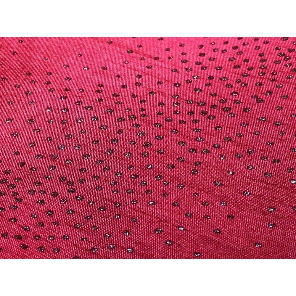 SOLID COLOR DIAMOND BURGUNDY CURTAIN CM. 140X280 PACKED