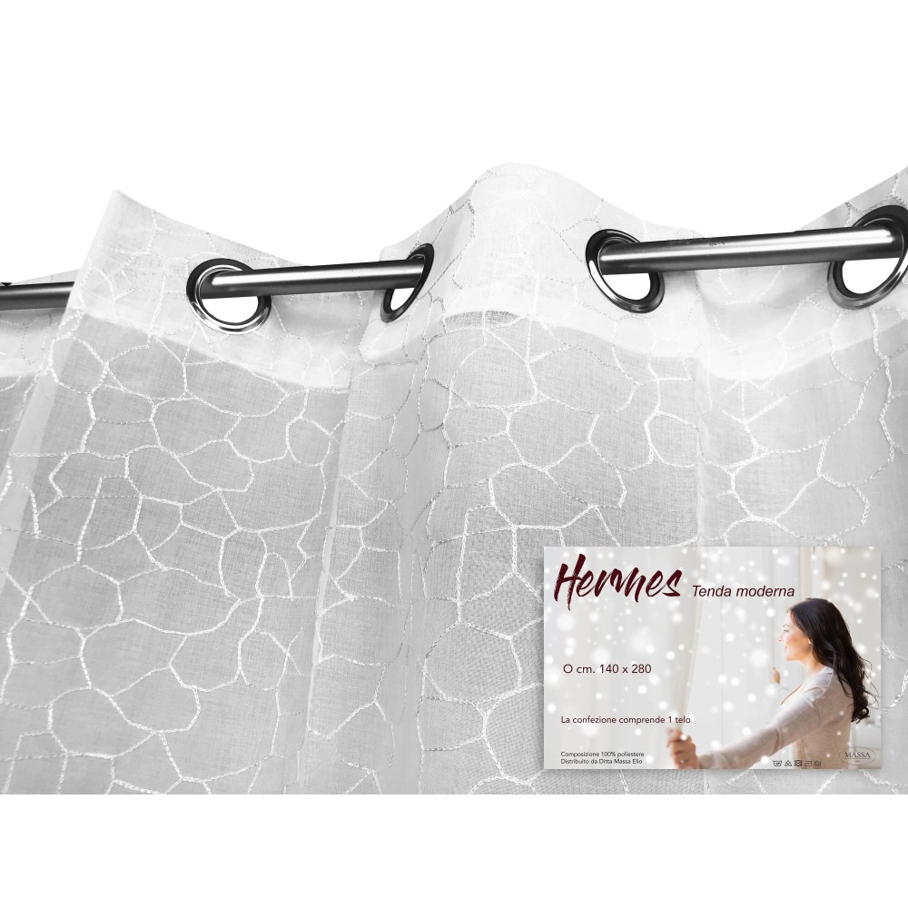 CORTINA CORTINA TERMES blanco cm. 140X280 EMPAQUETADO