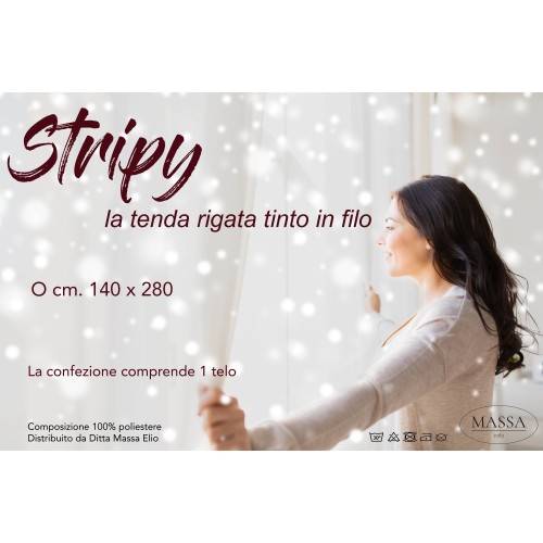 Rideau STRIPY Crème 140 x 280 cm Emballé