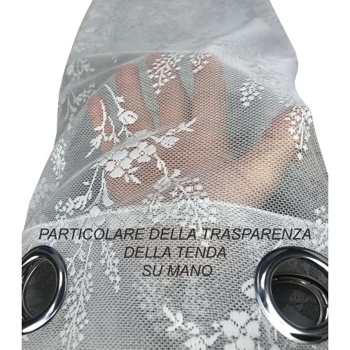 VORHANG ISABEL grau cm. 140X280 AUS JACQUARD-SPITZE