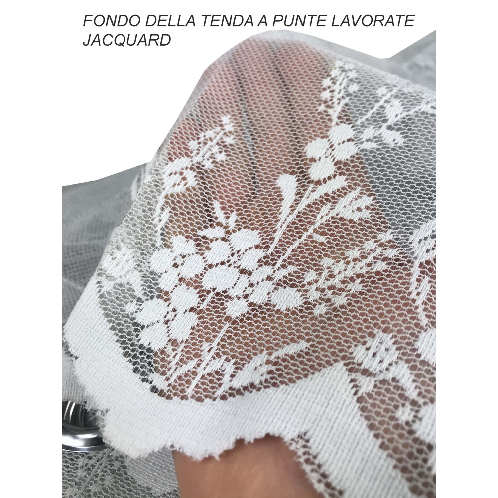 CURTAIN ISABEL grey cm. 140X280 MADE OF JACQUARD LACE