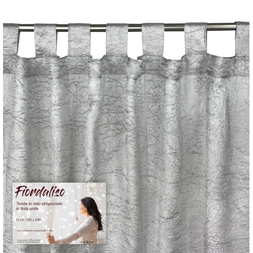 FIORDALISO VORHANG in SOLID GREY cm. 140X290 verpackt