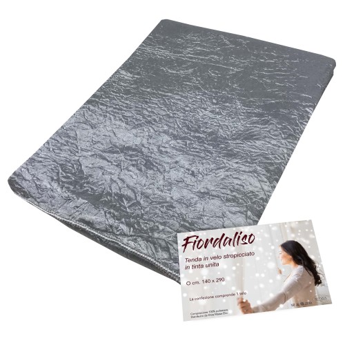 FIORDALISO VORHANG in SOLID GREY cm. 140X290 verpackt
