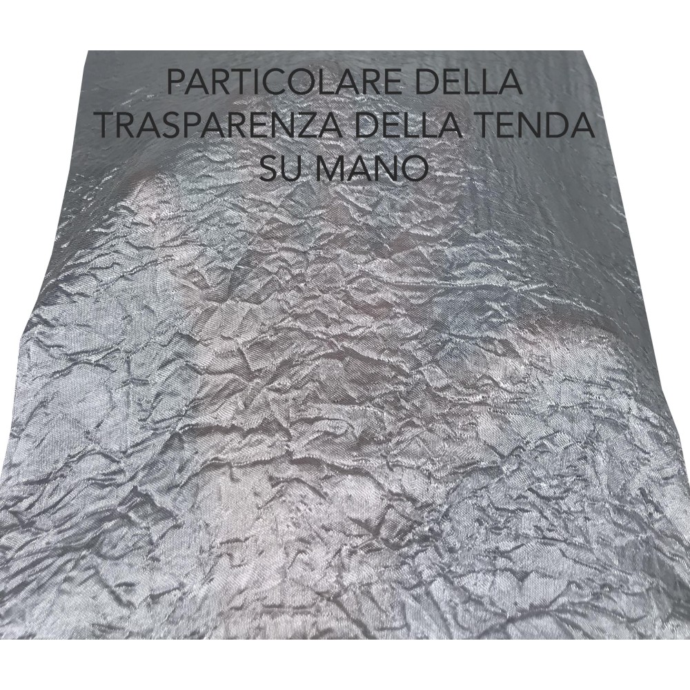 TENDA FIORDALISO in tinta UNITA GRIGIO cm. 140X290 confezionata