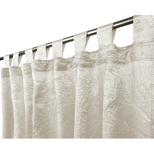 FIORDALISO CURTAIN in solid color LIGHT CREAM CM. 140X290 Packaged