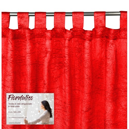 FIORDALISO CURTAIN in der gleichen Farbe FIRE RED CM. 140X290 verpackt
