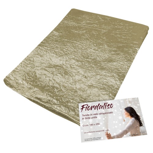 FIORDALISO CURTAIN in solid color GOLDEN YELLOW CM. 140X290 Packaged