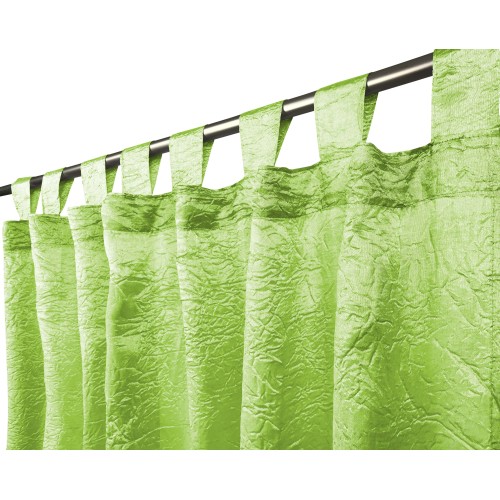 FIORDALISO CURTAIN in solid color GREEN CM. 140X290 Packaged