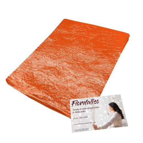 FIORDALISO VORHANG in der Unifarbe ORANGE CM. 140X290 verpackt