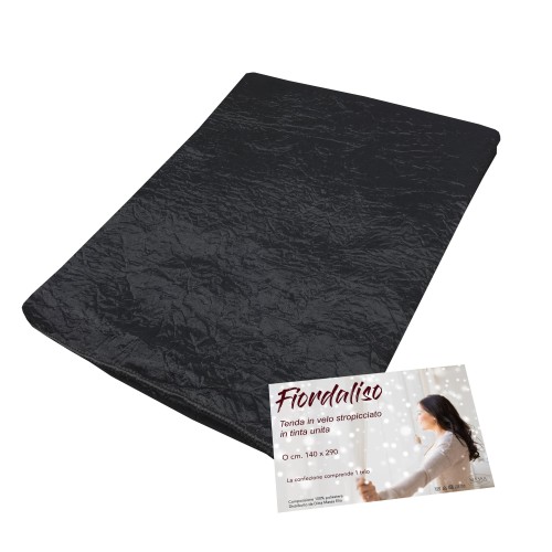 FIORDALISO VORHANG in Unifarbe SCHWARZ CM. 140X290 verpackt