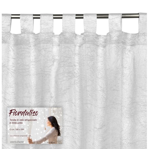 FIORDALISO VORHANG in Unifarbe WEISS CM. 140X290 verpackt