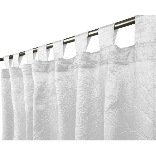 FIORDALISO CURTAIN in solid color WHITE CM. 140X290 Packaged