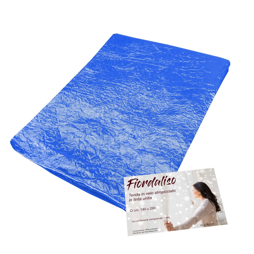FIORDALISO VORHANG in Unifarbe BLAU CM. 140X290 verpackt