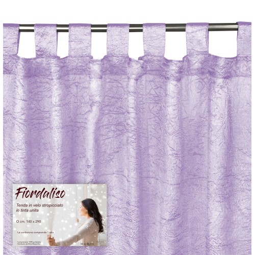 FIORDALISO VORHANG in Unifarbe LILAC CM. 140X290 verpackt